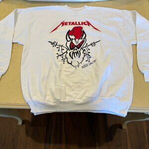METALLICA ENTER SANTA SWEATSHIRT XL metal hard rock concert tour RARE CHRISTMAS